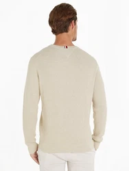 Tommy Hilfiger Rundhalspullover REFINED STRUCTURE CREW NK beige