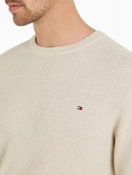 Tommy Hilfiger Rundhalspullover REFINED STRUCTURE CREW NK beige