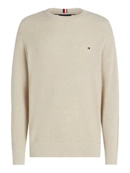 Tommy Hilfiger Rundhalspullover REFINED STRUCTURE CREW NK beige
