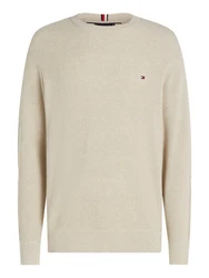 Tommy Hilfiger Rundhalspullover REFINED STRUCTURE CREW NK beige