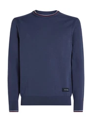 Tommy Hilfiger Rundhalspullover RWB COTTON CREW NECK blau/rot/wei