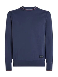 Tommy Hilfiger Rundhalspullover RWB COTTON CREW NECK blau/rot/wei