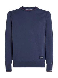 Tommy Hilfiger Rundhalspullover RWB COTTON CREW NECK blau/rot/wei