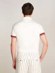 Tommy Hilfiger Poloshirt Interlock Sleeve Detail Reg Polo Khaki/Beige/Rot/Creme/Weiß