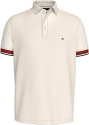 Tommy Hilfiger Poloshirt Interlock Sleeve Detail Reg Polo Khaki/Beige/Rot/Creme/Weiß