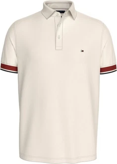 Tommy Hilfiger Poloshirt Interlock Sleeve Detail Reg Polo Khaki/Beige/Rot/Creme/Weiß