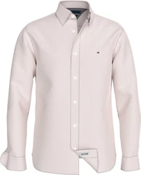 Tommy Hilfiger Businesshemd NAT. SOFT EASY STRIPE RF SHIRT rot/schwarz magma/optic weiß