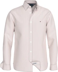 Tommy Hilfiger Businesshemd NAT. SOFT EASY STRIPE RF SHIRT rot/schwarz magma/optic weiß