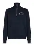 Tommy Hilfiger Sweatshirt ROUNDALL STAND COLLAR ZIP mit Stehkragen und Reißverschluss blau
