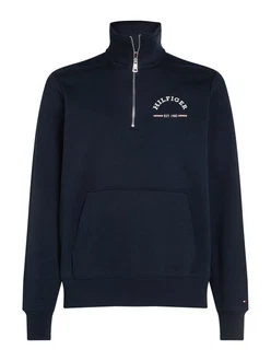 Tommy Hilfiger Sweatshirt ROUNDALL STAND COLLAR ZIP mit Stehkragen und Reißverschluss blau Tommy Hilfiger Sweatshirt ROUNDALL STAND COLLAR ZIP mit Stehkragen und Reißverschluss blau