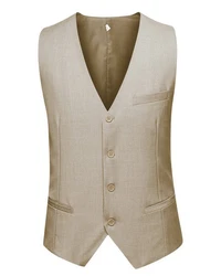 Allthemen Anzug Slim Fit Herrenanzug Business Khaki/Beige/Braun
