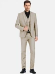 Allthemen Anzug Slim Fit Herrenanzug Business Khaki/Beige/Braun