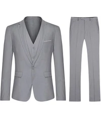 Allthemen Anzug Slim Fit Herrenanzug Business Grau/Blau