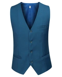 Allthemen Anzug Slim Fit Herrenanzug Business Blau/Türkis