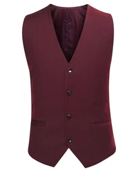 Allthemen Anzug Slim Fit Herrenanzug Business Dunkelrot/Bordeaux/Rot/Lila