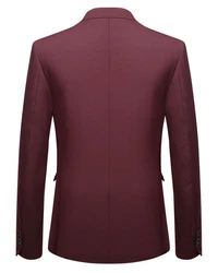 Allthemen Anzug Slim Fit Herrenanzug Business Dunkelrot/Bordeaux/Rot/Lila