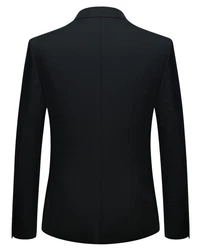 Allthemen Anzug Slim Fit Herrenanzug Business Schwarz/Dunkelblau