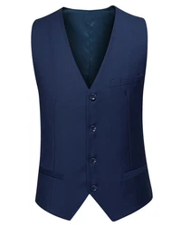 Allthemen Anzug Slim Fit Herrenanzug Business Dunkelblau/Blau