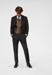 Class International Anzug 4-teilig Dunkelbraun/Khaki/Dunkelgrau/Bordeaux/Schwarz/Braun
