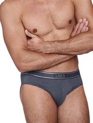 Lisca Herren Slip Zeus Grau/Dunkelblau/Rosa/Grün/Blau