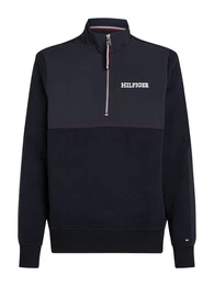Sweatshirt MONOTYPE MIX MEDIA HALF ZIP mit Einstzen in anderen Materialien