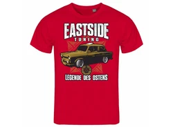 deinshirt Herren T-Shirt Eastside Tuning Funshirt mit Motiv Rot/Dunkelrot