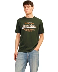 Jack & Jones Print-Shirt (5er-Pack) T-Shirts mit Aufdruck Türkis/Grün/Dunkelgrün/Blau