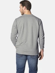 Jan Vanderstorm Sweatshirt JORNSEN mit JV-Stickerei Dunkelblau/Grau/Dunkelgrau
