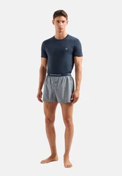 Emporio Armani Pyjama Schlafanzug Set Dunkelblau/Blau/Grau