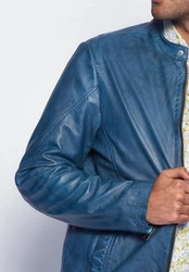 Maze Lederjacke 181Berwick Blau/Hellblau