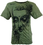 Guru-Shop T-Shirt Sure Herren T-Shirt Buddha oliv