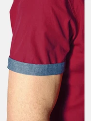 Jan Vanderstorm Kurzarmhemd HERKKO Rot/Rosa/Dunkelrot