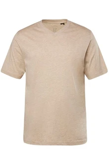 JP1880 T-Shirt Basic V-Ausschnitt Khaki/Beige/Braun JP1880 T-Shirt Basic V-Ausschnitt Khaki/Beige/Braun