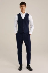 WE Fashion Jackenblazer Dunkelblau/Hellblau/Blau