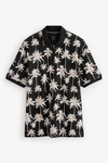Next Poloshirt mit Geoprint Schwarz/Lila/Weiß/Beige