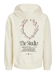 Jack & Jones Hoodie JORNOTO GRAPHIC Creme/Beige/Weiß/Gelb/Khaki