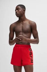 HUGO Badeshorts ABAS rot/schwarz