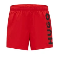 HUGO Badeshorts ABAS rot/schwarz
