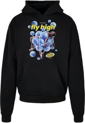 Upscale by Mister Tee Hoodie Psychadellic Heavy Oversize Hoody (1-tlg) Dunkelblau/Schwarz/Rot