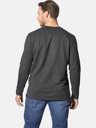 Jan Vanderstorm Sweatshirt JORNSEN mit JV-Stickerei Dunkelgrau/Grau/Hellgrau