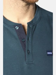 Jan Vanderstorm Sweatshirt JORNSEN mit JV-Stickerei Türkis/Hellblau/Dunkelblau/Dunkelgrün/Blau/Grau
