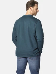 Jan Vanderstorm Sweatshirt JORNSEN mit JV-Stickerei Türkis/Hellblau/Dunkelblau/Dunkelgrün/Blau/Grau