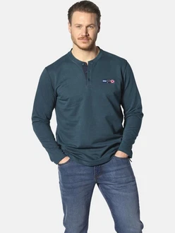 Jan Vanderstorm Sweatshirt JORNSEN mit JV-Stickerei Türkis/Hellblau/Dunkelblau/Dunkelgrün/Blau/Grau Jan Vanderstorm Sweatshirt JORNSEN mit JV-Stickerei Türkis/Hellblau/Dunkelblau/Dunkelgrün/Blau/Grau