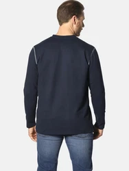 Jan Vanderstorm Sweatshirt JORNSEN mit JV-Stickerei Dunkelblau/Hellblau