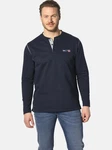 Jan Vanderstorm Sweatshirt JORNSEN mit JV-Stickerei Dunkelblau/Hellblau