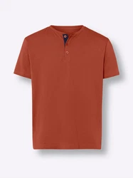 Sieh an! T-Shirt Rundhals-Shirt Braun/Rot/Orange