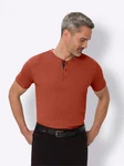 Sieh an! T-Shirt Rundhals-Shirt Braun/Rot/Orange