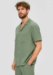 Kurzarmhemd Luftiges Resorthemd aus Musselin Garment Dye