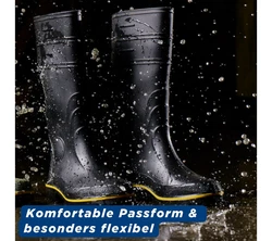 SCHEIBLER WORKWEAR Nitril Regenstiefel Schwarz/Gelb