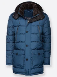 New Canadian Funktionsjacke Longjacke Blau/Dunkelblau
